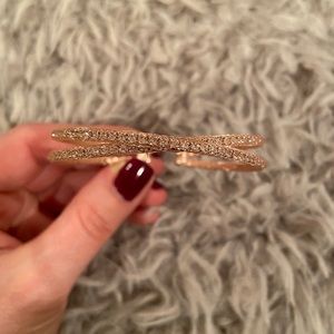 Rose Gold Sparkle Cuff Bracelet